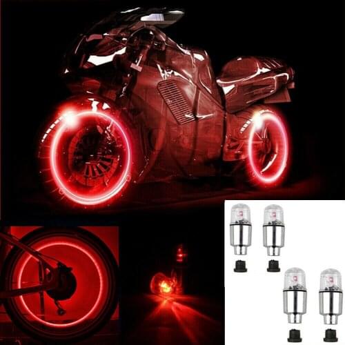 4pcs Set Tyre Air Valve Stem Light Auto Car Covers For Bike For Car For Motocycle