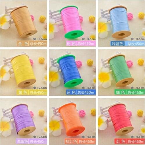 500Yards/Lot 5mm Plastic Ribbon For Wedding Party Handmade Gift Christmas balloon Decoration Ribbon S8