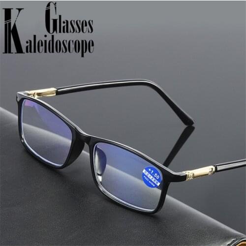 Anti-blue light Reading Glasses Women Men Vintage Spring leg Ultralight Resin Presbyopic Glasses Hyperopia diopter +1.5 2.0 2.5