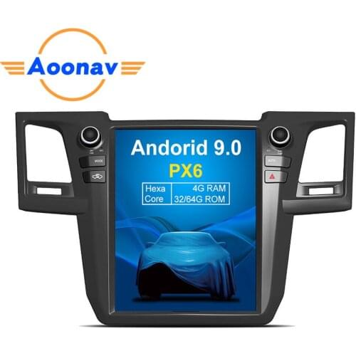 AOONAV 12.1 inch car Gps navigation vertical screen for Toyota Fortuner/Revo 2004-2015 car DVD player multimedia player