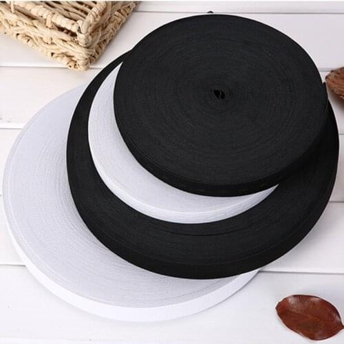 25mm White Elastic Bands Black Rubber Ribbon Webbing Garment DIY Sewing Accessories