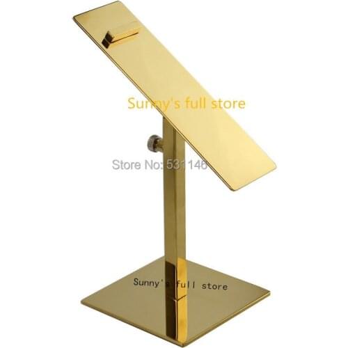 Free Shipping 10PCS/lot stainless steel Gold adjustable height heels holder rack shoes display shelf stand