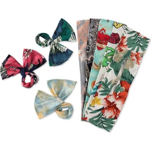 Deft Bun Hair Band DIY Donut Maker Girls Women Print Knotted Flexible Twister Styling Tool Headband Curler Hair Accessories