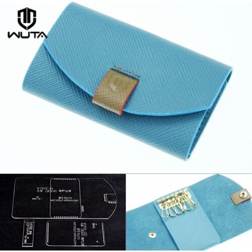 WUTA 872 NEW DIY Leather Key Holder Clear Acrylic Template Handmade Key Chain Accessories Pattern Leather Craft Cut Model Tools