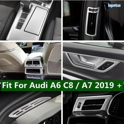 Door Handle Bowl / Transmission Shift Gear / Pillar A & B-pillar AC Vent Outlet Cover Trim Fit For Audi A6 C8 / A7 2019 - 2021