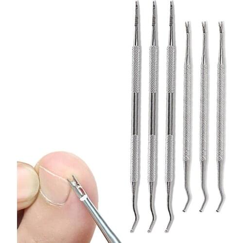 Dual End Nail Toenails Lifter High Quality Stainless Steel Corrector Foot Cleaning Care Ingrown Hook Professional Pedicure Tool