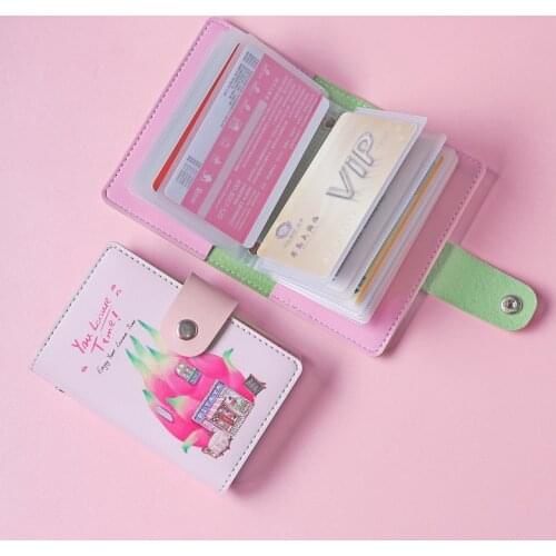 Ladies Card Holder Mini Cute Credit Card Holder Multifunctional Card Holder Gift Girl PU Pickup Box Business Credit Card Holder