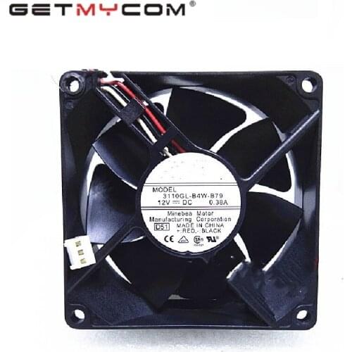 Getmycom Original 3110GL-B4W-B79 8025 0.38A DC 12V mute radiation heat fan