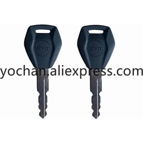 2 Pcs Ignition Key For FOTON LOVOL Excavator Loader Tructor Dozer