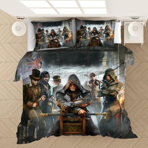 Assassins Creed 3D Printed Bedding Set Duvet Covers Pillowcases Comforter Bedding Set Bedclothes Bed Linen(NO sheet)