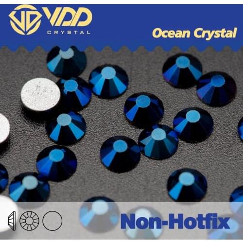 VDD Crystals For Nails Hot-fix/Glue-on Dmc Flatback Crystal Stone Decoracion Uñas Nail Rhinestones Diamond Metallic Blue 313