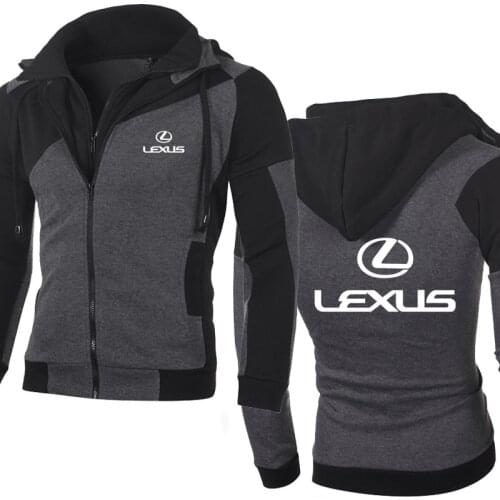 Jacket Men Lexus Car Logo Sweatshirt Hoody Spring Autumn Fleece Cotton Zipper Hoodies Fashion HipHop Harajuku Male Clothing