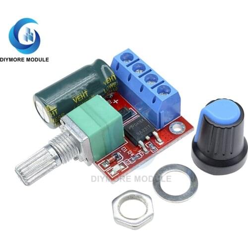 Mini 5A 90W Voltage Regulator PWM 12V DC Motor Speed Controller Regulator Module DC-DC 4.5V-35V Power Controller