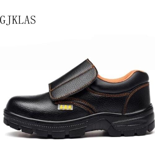 Fashion Safety Shoes Men Steel Toe Shoes Anti-puncture Indestructible Work Sefety Boots Male Shoes Work Boots Protective Leather