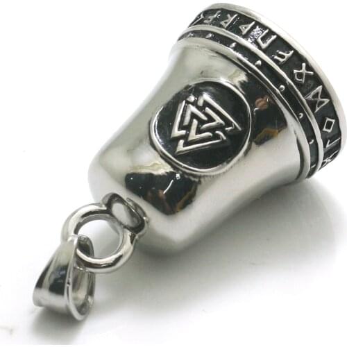 Unisex 316L Stainless Steel Cool Viking Bell Pendant Newest