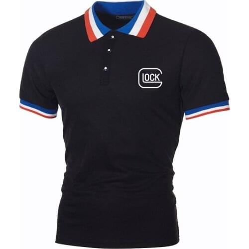 Men Polo Shirts Streetwear Glock Shooting Hunting Jungle Top Tees Airsoft Hiking Pistol Military Police TShirts Casual Topshirts