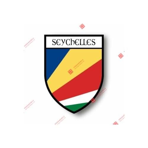 Beautiful Stickers Decal Souvenir Vinyl Car Shield City Flag World Crest Seychelles Car Window Body Decorative Stickers