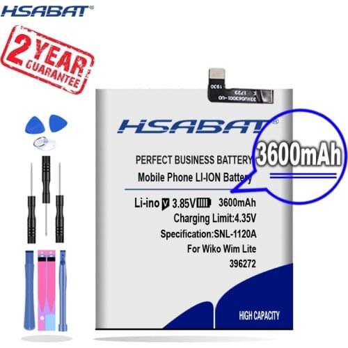 New Arrival [ HSABAT ] 3600mAh 396272 Battery for WIKO Wim Lite U Pulse View Prime/Upulse Lite BQ BQS 5504 Strike Selfie Max