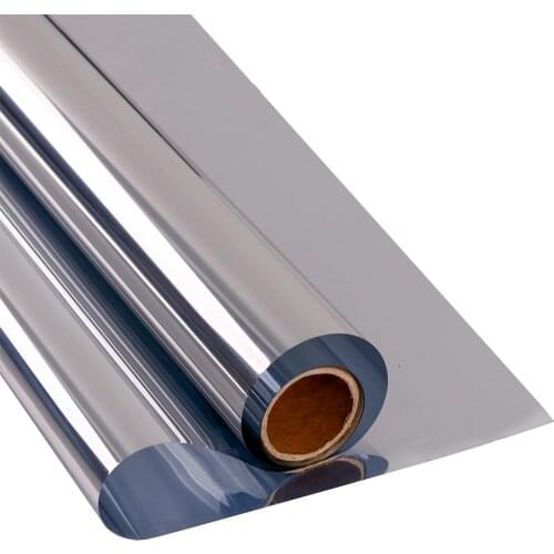 SUNICE Reflecting Window Film Silver&Silver Glass Sticker One Way Mirror Privacy UV Ray Protector Heat Insulation Solar Tinting