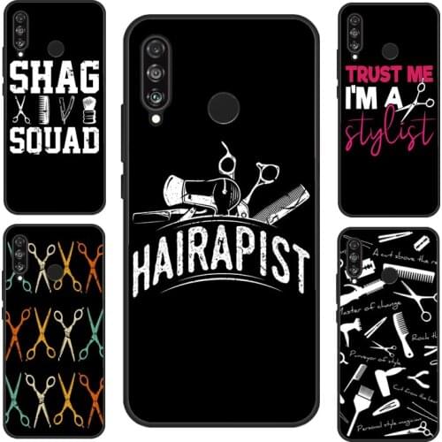 Hairdresser Barber Scissors For Huawei P40 Lite P20 P30 Pro Mate 20 Lite Nova 5T P Smart 2019 Case For Honor 8X 9X 10i