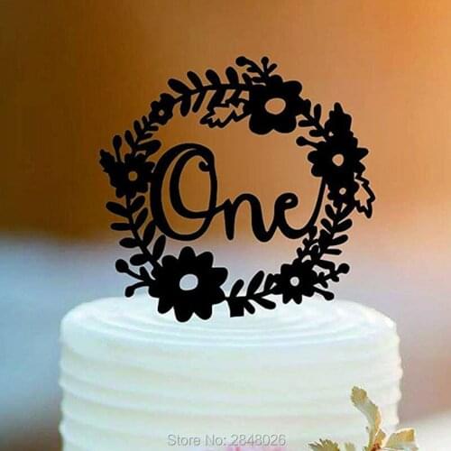First Year Birthday cake topper,1st birthday cake topper,ANY NUMBER birthday cake topper,Rustic wreath Cake Topper