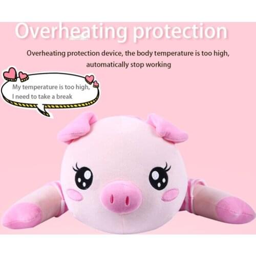 Pig Plush Toy Massage Pillow Neck Back Waist Cushion Multifunctional Electric Household