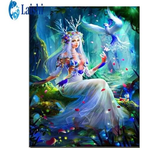 Full circle diamond painting Abstract beauty fish handmade diamond embroidery Cross stitch mosaic art kit home decoration pictur