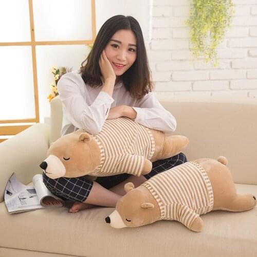 Polar Teddy Bear Stuffed Plush Toy Cartoon Lovely Soft Sleeping Creative Animal Girls Toy Birthday New Year Gift For Girlfriend