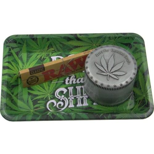 Letter Printed Durable Metal Storage Tray Dessert Food Plate Rectangle Rolling Trays Decorative Dish Tray