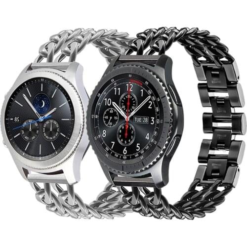 Stainless Steel Watchband for Samsung Gear S3 Classic Frontier Galaxy Watch 46mm Bracelet 22mm Quick Release Pins Bands