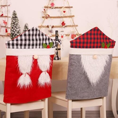 Christmas Chair Back Cover Creative Cartoon Forest Man Christmas Chair Covers Christmas Party Home Decorations