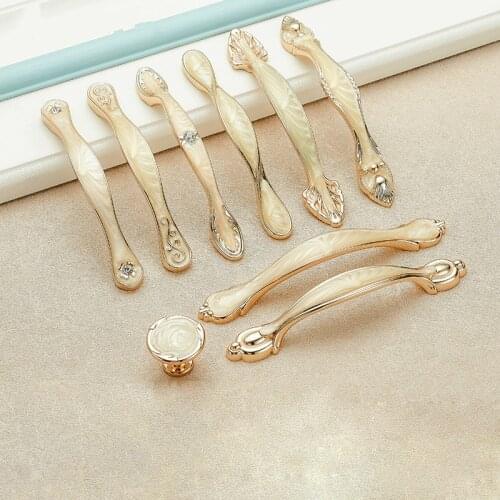 Topaz Zinc Alloy Handle Simple Wardrobe Drawer Gold Handle Home Improvement Kitchen Furniture Cabinet Pull, Shoe Cabinet Knob