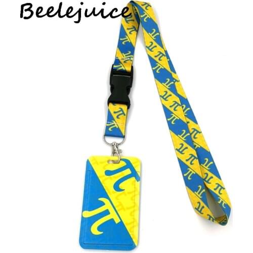 Pi Symbol Mathematics Math Sign Equation Number Lanyard ID Badge Holder Bus Pass Case Cover Bank Credit Strap Card Holder