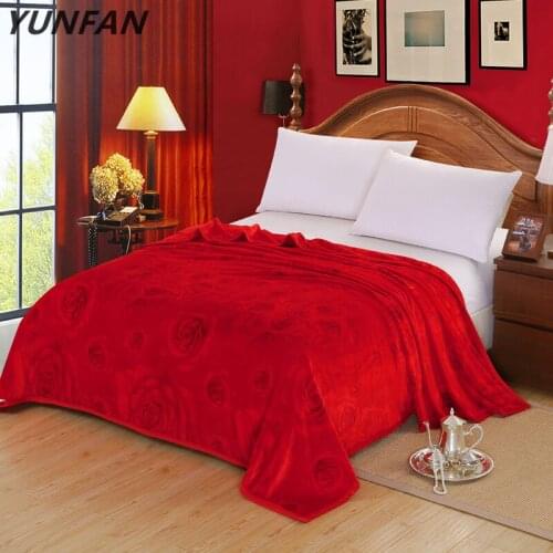 Wedding blankets quilts twin full queen king adult blankets soft Throw Flannel flowers blankets on Bed/car/sofa kids luxury rugs