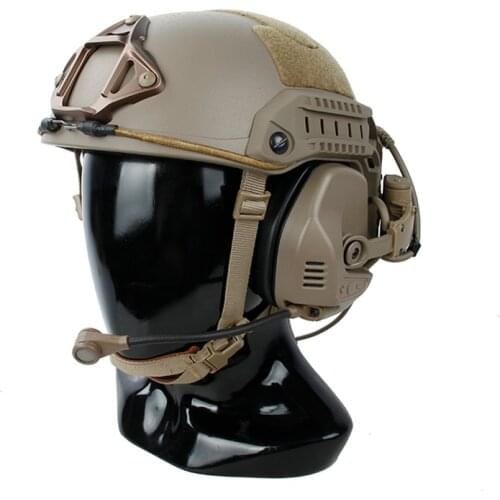 TMC Tactical RAC HeadSet Best Noise Reduction Tactical Headsets for Fast Maritime SF Highcut Sentry Helmet ARC Guide Rail