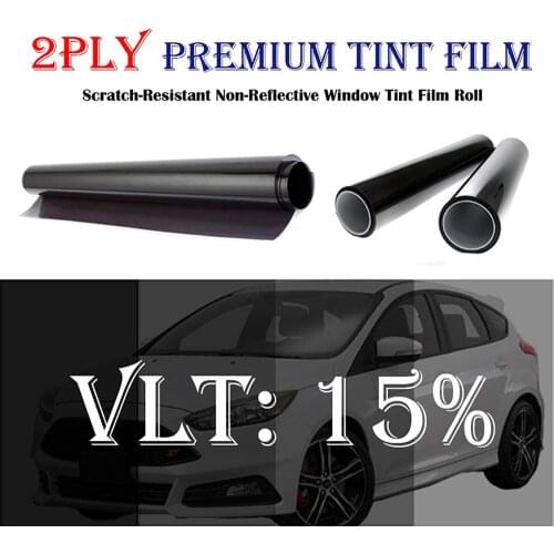 15%VLT 2PLY Black Car Auto Home Glass Window Tint Film Car Sunshade Car Window Tint Film Glass Vinyl Heat Rejection