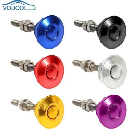 Universal 30mm Push Button Hood Pins Lock Clip Kit Engine Bonnet Lock Car Quick Latch