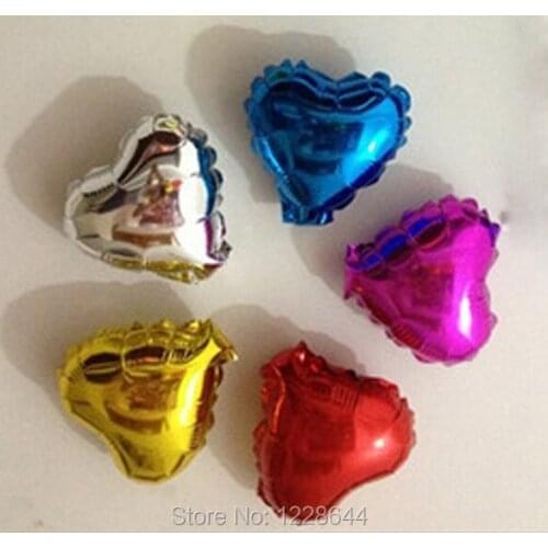 Party supplies minion balloons heart shape 5inch nylon foil aluminum coated color assorted wholesale free shipping