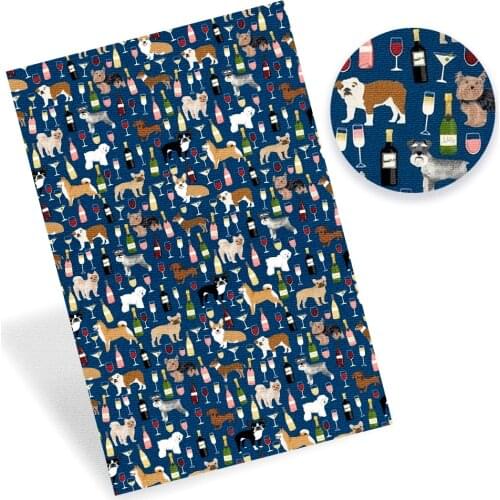 Xugar A4 Animals Printed Faux Synthetic Leather Fabric Sheet PU Leather DIY Bows Craft Shoes Home Textile Making Accesssories