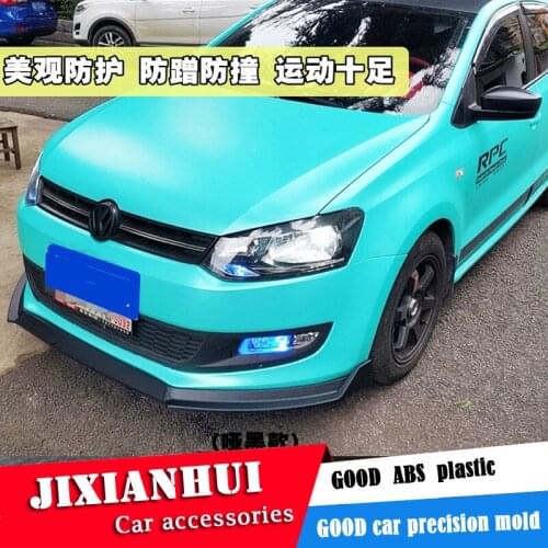 For Volkswagen Polo Body kit spoiler 2011-2013 Polo Bodykit ABS Rear lip rear spoiler front Shovel Bumper Diffuser Protector