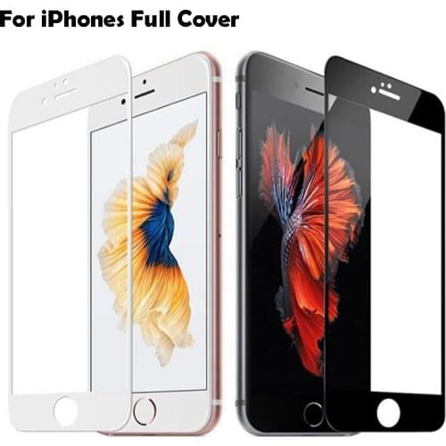 IPhone 7 8 glass on iPhone 6 XR X XS MAX 5 5S screen protector protective glass to iPhone 7 8 6S Plus tempered glass full cover
