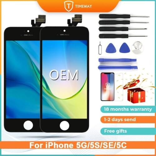 OEM For iPhone 5G 5S 5C SE LCD Touch Screen No Dead Pixel Assembly Digitizer Replacement For iPhone 5G 5SE 5C Support True-Tone