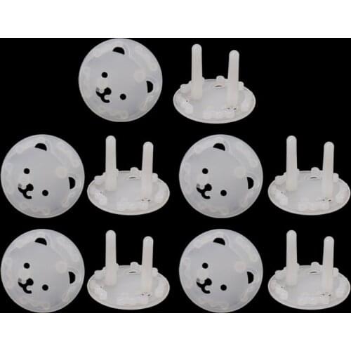 10pcs EU Stand Power Socket Cover 2 hole Electrical Outlet Baby Child Safety Electric Shock Proof Plugs Protector