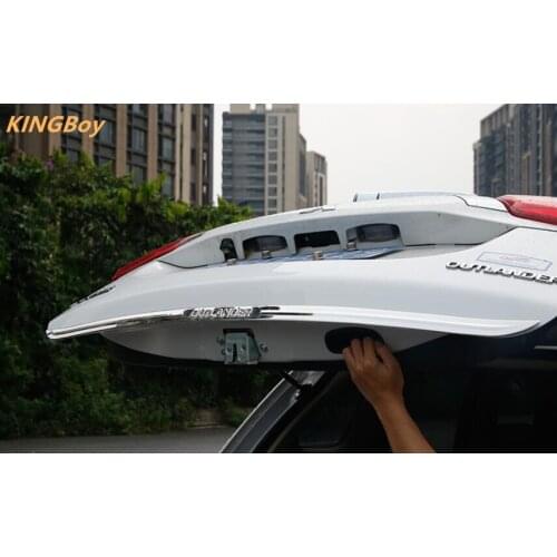 2016-2019 For mitsubishi outlander modified Stainless steel rear door trim strip and trunk trim strip