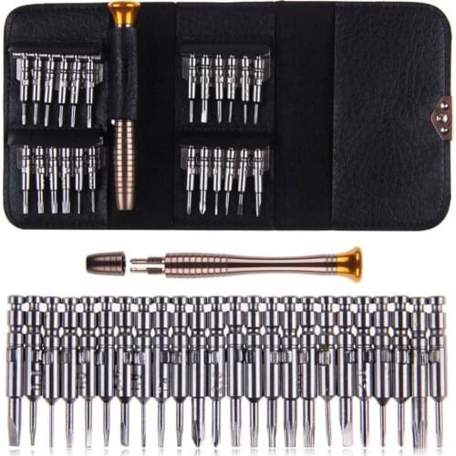 25 in 1 Precision Torx Screwdriver Cell Phone Wallet Repair Tool Kit for Mobile Phone Cellphone Electronics PC