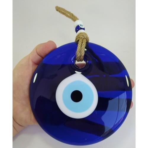 Big Evil Eye 13cm Glass Bead Pendant Charm Turkish Handmade Amulet for Wall Hanging Talisman Boho Home Decor Protector Goodluck