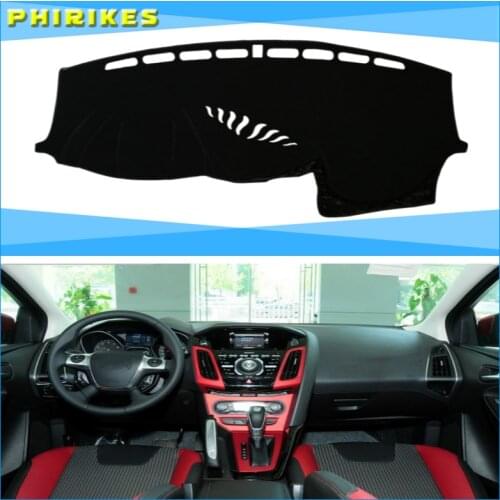 Car Dashboard Covers Mat Avoid Light Pad Sun Shade Carpets Protector LHD For Ford Focus 3 MK3 2012 2013 2014 2015 2016 2017 2018