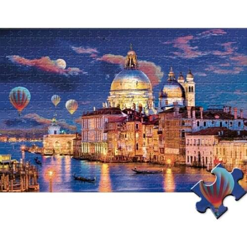 Wooden High-definition Puzzles Oversized 2000 Pieces Of ArChitectural Landscape Adult Puzzles Venice Twilight