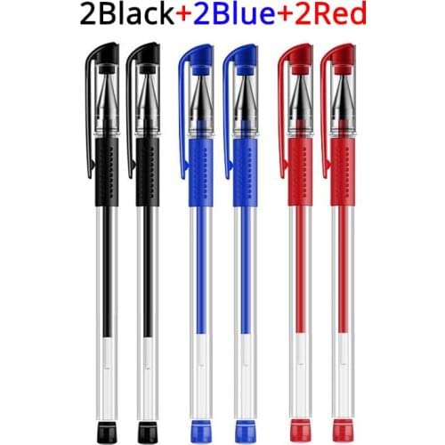 6PCS 23PCS 30 PCS Gel Pen Refill Set Black Blue Red ink ballpoint pen Bullet tip 0.5mm School&office writing supplies Stationery