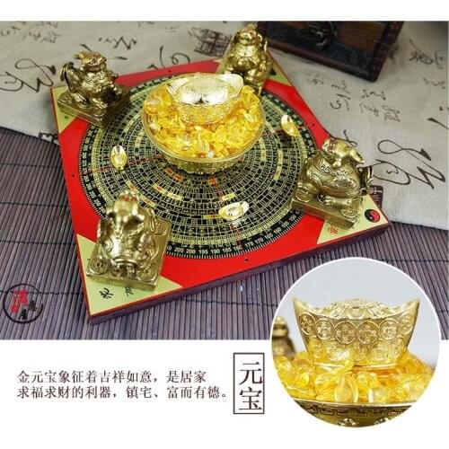 Geomantic master tool -Asia HOME efficacious JIN MU SHUI HUO TU Town house money drawing crystal 8 Diagrams FENG SHUI LUO PAN